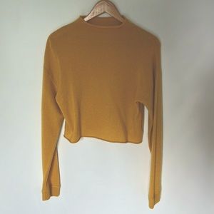 Reformation Cropped Cashmere Turtle Sweater size small